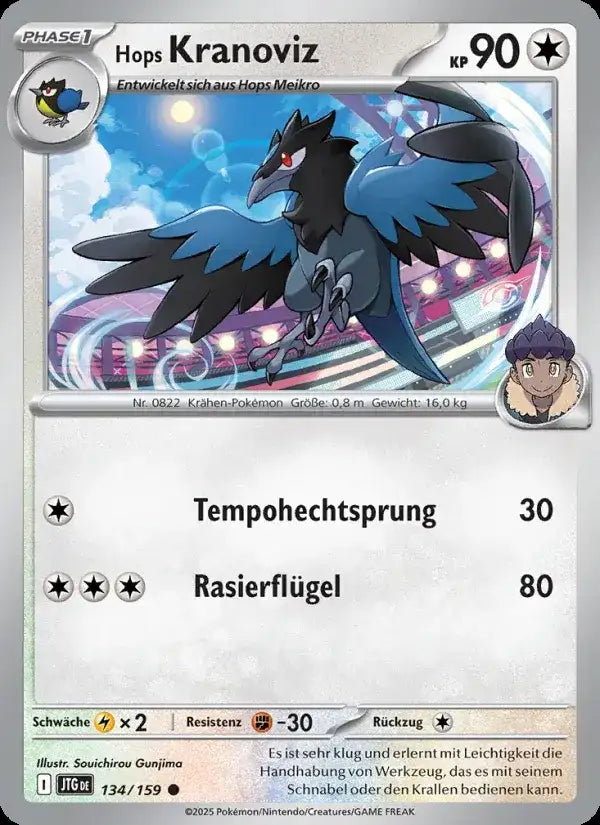 Hops kranoviz 134/159 – Pokémon Reisegefährten Karte