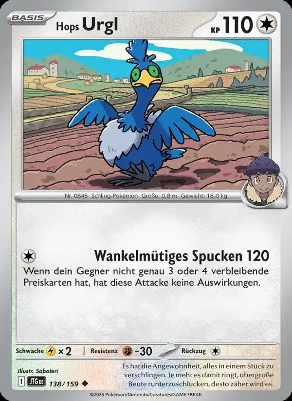 Hops urgl 138/159 – Pokémon Reisegefährten Karte