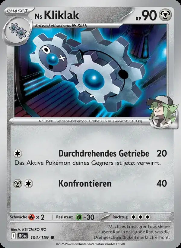Ns kliklak 104/159 – Pokémon Reisegefährten Karte