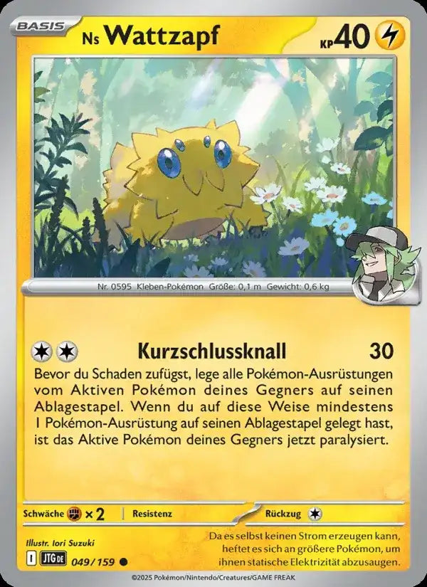 Ns wattzapf 049/159 – Pokémon Reisegefährten Karte
