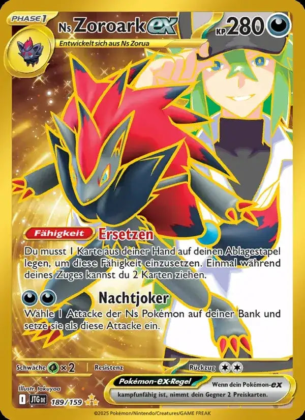 Ns zoroark ex 189/159 – Pokémon Reisegefährten Karte