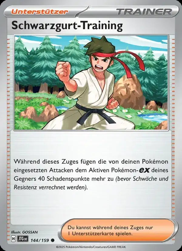 Schwarzgurt training 144/159 – Pokémon Reisegefährten Karte