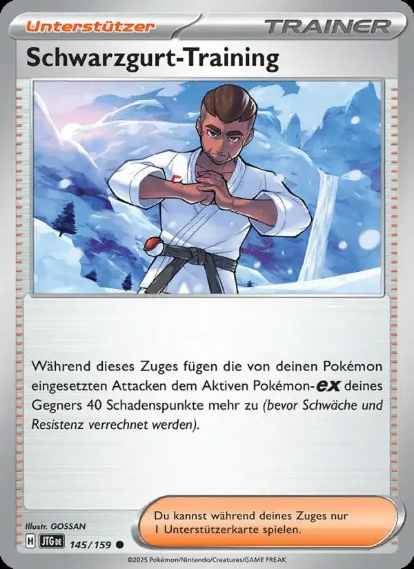 Schwarzgurt training 145/159 – Pokémon Reisegefährten Karte