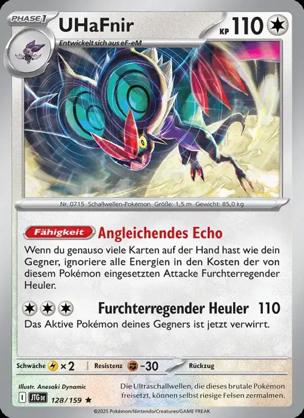 Uhafnir 128/159 – Pokémon Reisegefährten Karte