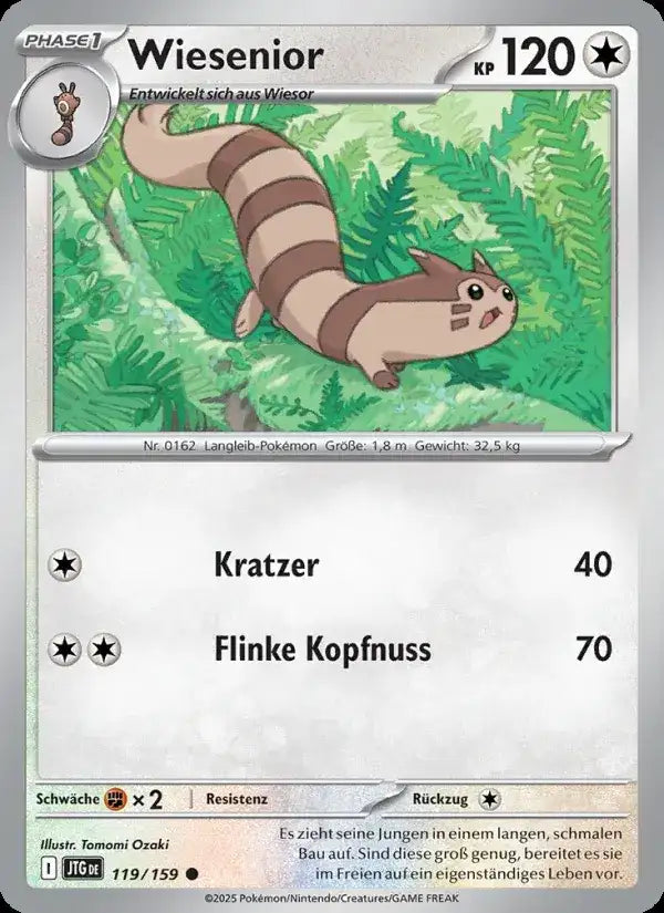 Wiesenior 119/159 – Pokémon Reisegefährten Karte