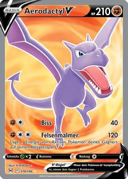 Aerodactyl V 179/196 – Pokémon Verlorener Ursprung Karte