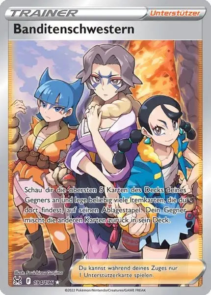 Banditenschwestern 194/196 – Pokémon Verlorener Ursprung Karte
