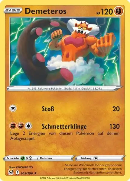Demeteros 105/196 – Pokémon Verlorener Ursprung Karte