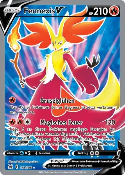 Fennexis V 173/196 – Pokémon Verlorener Ursprung Karte