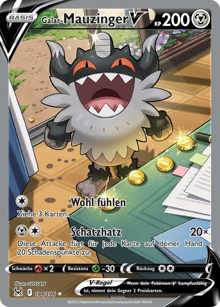 Galar Mauzinger V 184/196 – Pokémon Verlorener Ursprung Karte