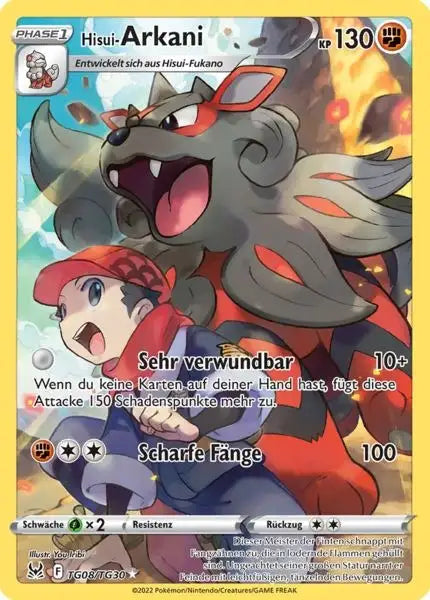 Hisui Arkani TG08 – Pokémon Verlorener Ursprung Karte