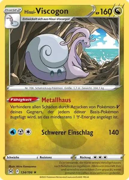 Hisui Viscogon 134/196 – Pokémon Verlorener Ursprung Karte