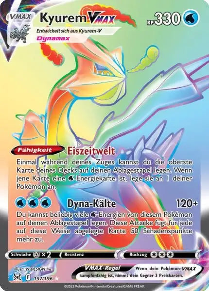Kyurem VMAX 197/196 – Pokémon Verlorener Ursprung Karte