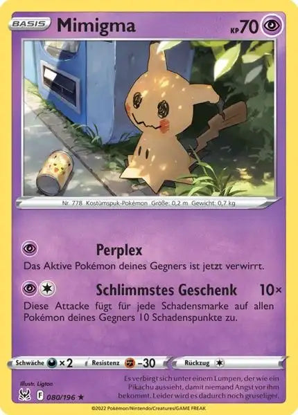 Mimigma 080/196 – Pokémon Verlorener Ursprung Karte