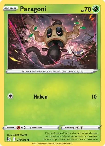 Paragoni 016/196 – Pokémon Verlorener Ursprung Karte