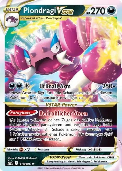 Piondragi VSTAR 119/196 – Pokémon Verlorener Ursprung Karte