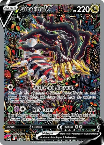 Pokemon Karte Giratina V Alternativ Verlorener Ursprung 186/196 – Pokémon Verlorener Ursprung Karte