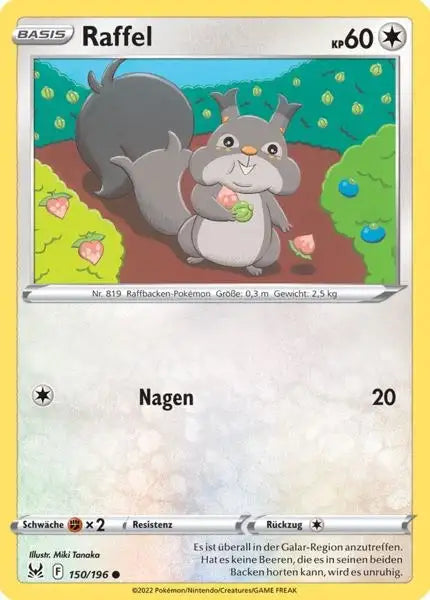 Raffel 150/196 – Pokémon Verlorener Ursprung Karte