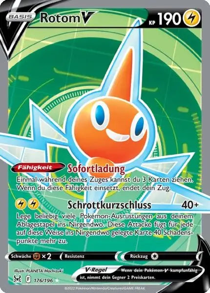 Rotom V 176/196 – Pokémon Verlorener Ursprung Karte