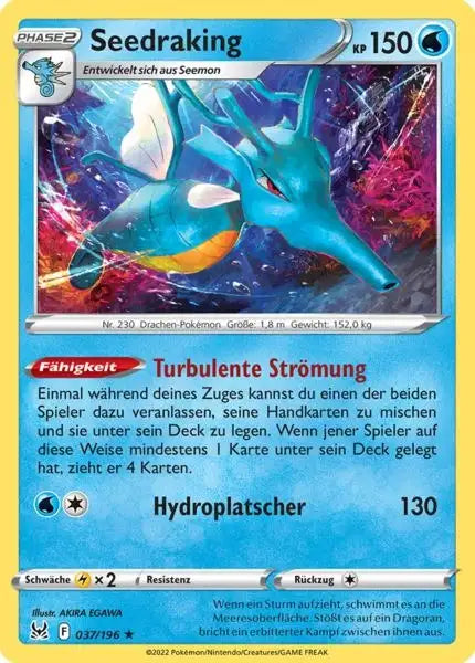 Seedraking 037/196 – Pokémon Verlorener Ursprung Karte