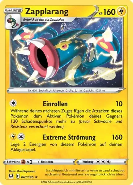 Zapplarang 061/196 – Pokémon Verlorener Ursprung Karte