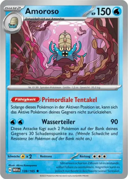 Amoroso 139/165 – Pokémon 151 Karte