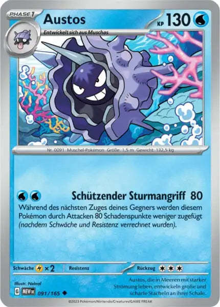 Austos 091/165 – Pokémon 151 Karte