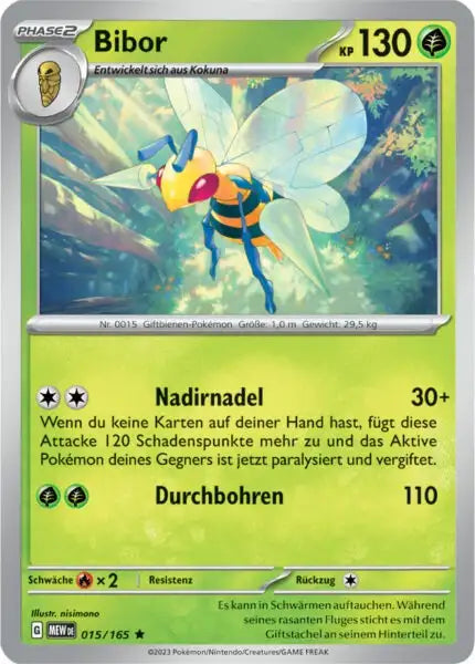 Bibor 015/165 – Pokémon 151 Karte