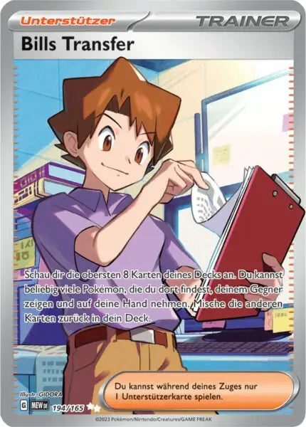 Bills Transfer 194/165 – Pokémon 151 Karte