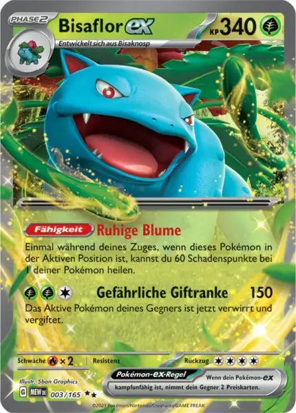 Bisaflor ex 003/165 – Pokémon 151 Karte