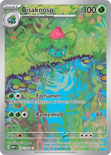 Bisaknosp 167/165 – Pokémon 151 Karte