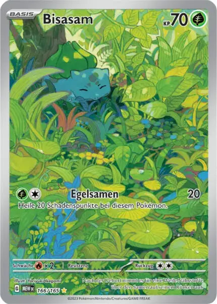 Bisasam 166/165 – Pokémon 151 Karte