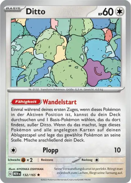Ditto 132/165 – Pokémon 151 Karte