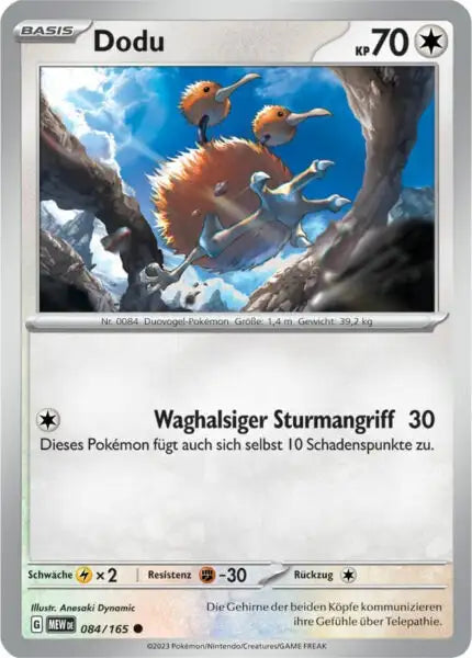 Dodu 084/165 – Pokémon 151 Karte