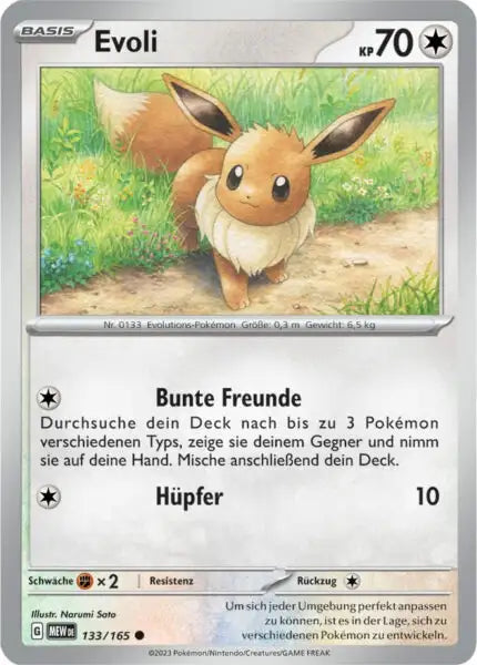 Evoli 133/165 – Pokémon 151 Karte