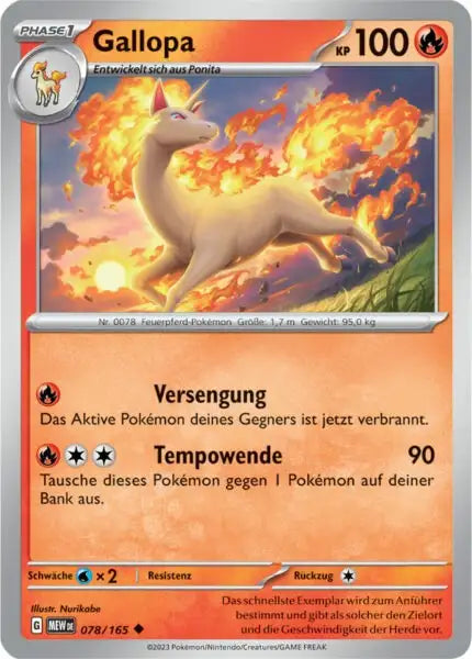 Gallopa 078/165 – Pokémon 151 Karte
