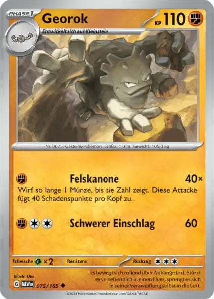 Georok 075/165 – Pokémon 151 Karte