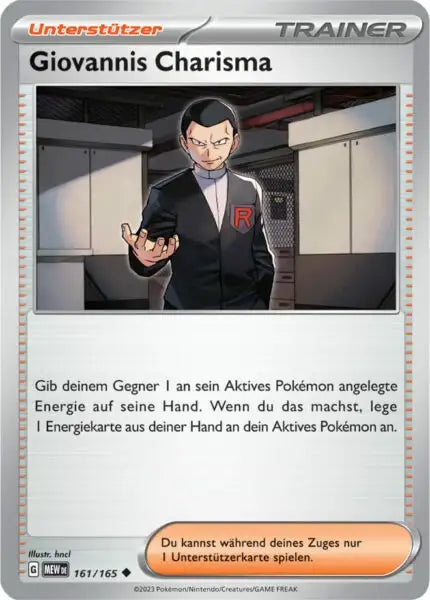 Giovannis Charisma 161/165 – Pokémon 151 Karte