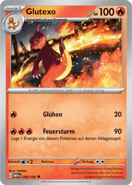 Glutexo 005/165 – Pokémon 151 Karte