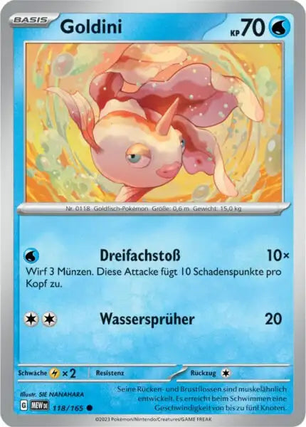 Goldini 118/165 – Pokémon 151 Karte