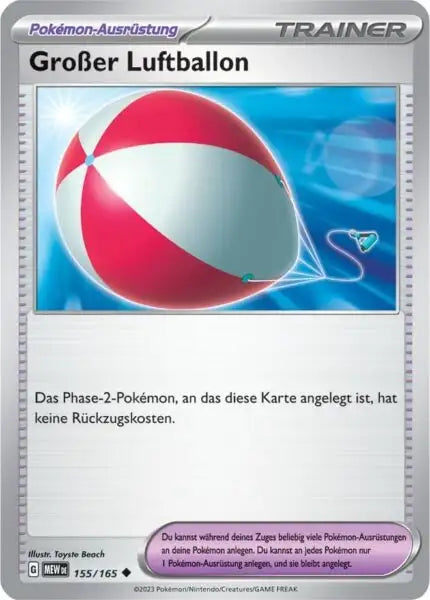 Grosser Luftballon 155/165 – Pokémon 151 Karte