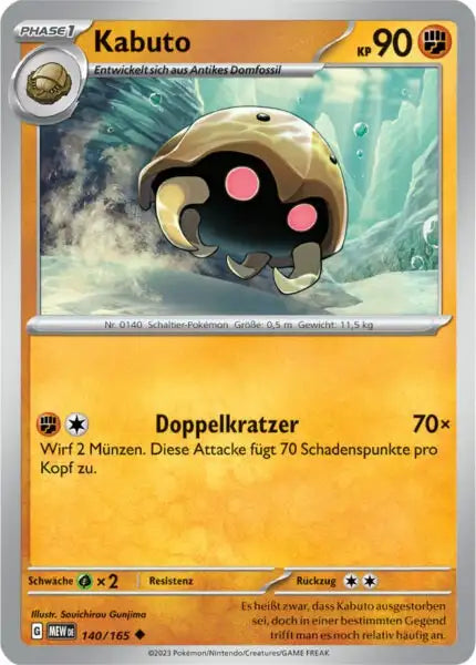 Kabuto 140/165 – Pokémon 151 Karte