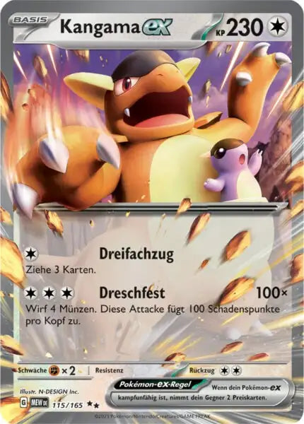 Kangama ex 115/165 – Pokémon 151 Karte