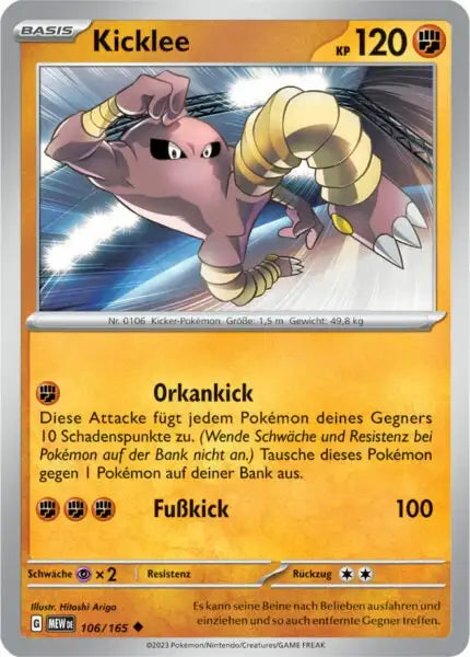 Kicklee 106/165 – Pokémon 151 Karte