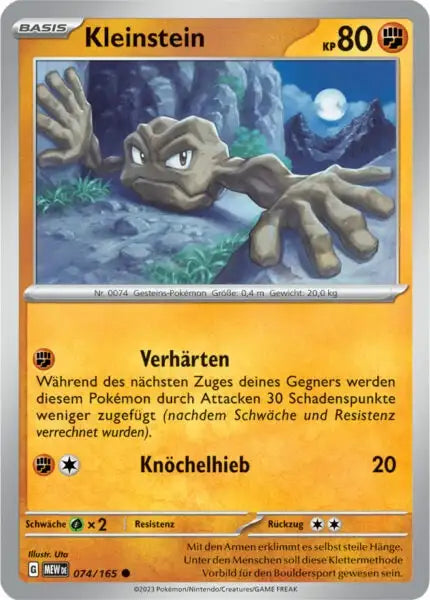 Kleinstein 074/165 – Pokémon 151 Karte