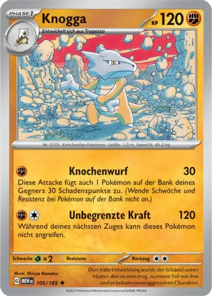 Knogga 105/165 – Pokémon 151 Karte