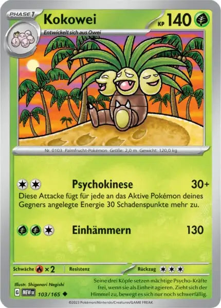Kokowei 103/165 – Pokémon 151 Karte
