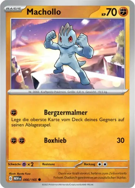 Machollo 066/165 – Pokémon 151 Karte