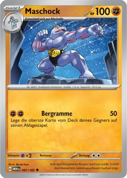 Maschock 067/165 – Pokémon 151 Karte