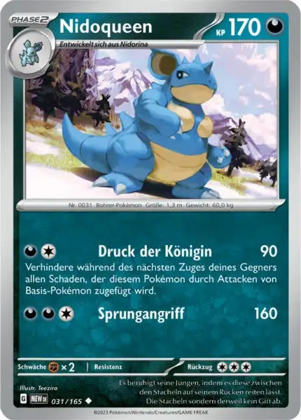 Nidoqueen 031/165 – Pokémon 151 Karte